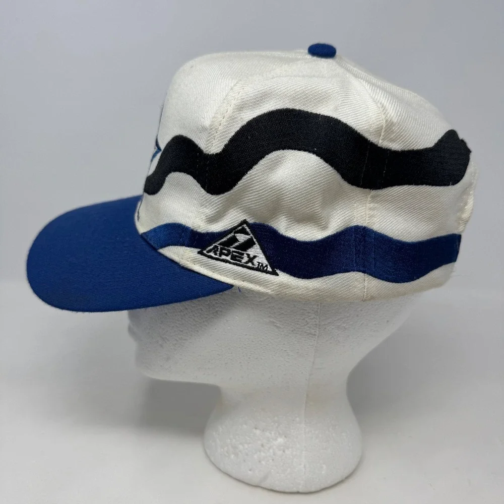 Vintage Dallas Cowboys Apex One NFL Pro Line Wave Snapback Hat Blue White Star